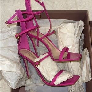 Gianvito Rossi Pink Strappy Heels